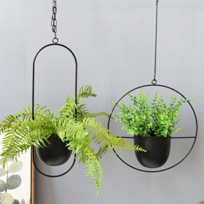 Metal Hanging Flower Pot Nordic Chain Wall Hanger