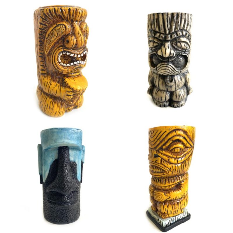 Tribesman Tiki Garden Statue Flower Pot Statue Decorative Planter Pot